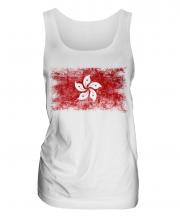 Hong Kong Distressed Flag Ladies Vest