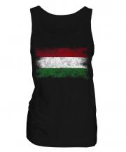 Hungary Distressed Flag Ladies Vest