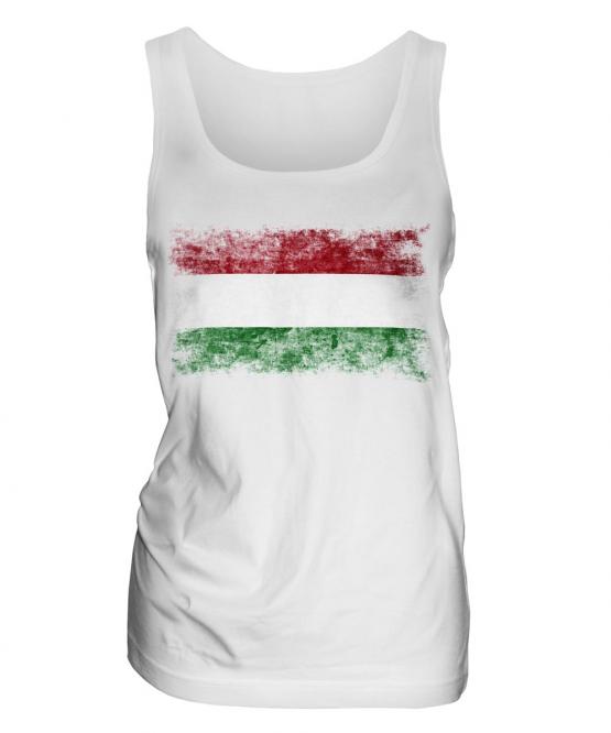Hungary Distressed Flag Ladies Vest