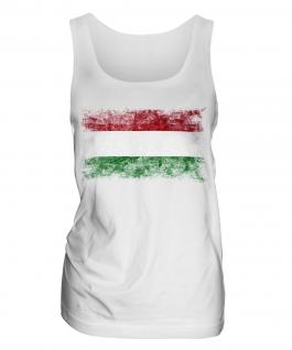 Hungary Distressed Flag Ladies Vest
