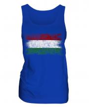 Hungary Distressed Flag Ladies Vest