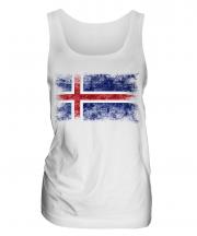 Iceland Distressed Flag Ladies Vest