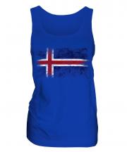 Iceland Distressed Flag Ladies Vest