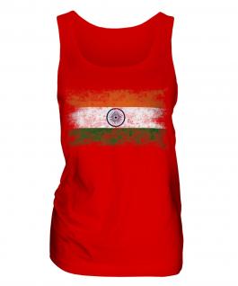 India Distressed Flag Ladies Vest