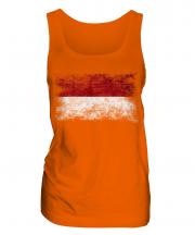 Indonesia Distressed Flag Ladies Vest