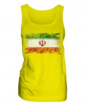Iran Distressed Flag Ladies Vest
