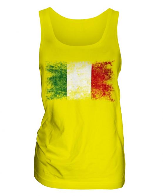 Italy Distressed Flag Ladies Vest