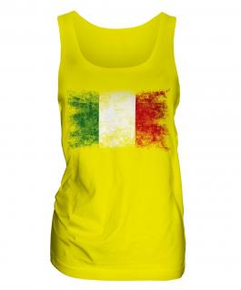 Italy Distressed Flag Ladies Vest