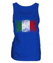 Italy Distressed Flag Ladies Vest