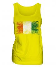 Ivory Coast Distressed Flag Ladies Vest