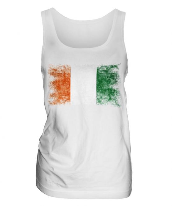 Ivory Coast Distressed Flag Ladies Vest