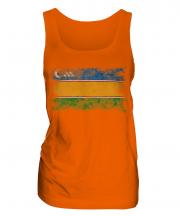 Karakalpakstan Distressed Flag Ladies Vest
