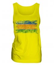 Karakalpakstan Distressed Flag Ladies Vest