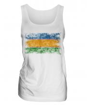 Karakalpakstan Distressed Flag Ladies Vest