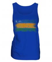 Karakalpakstan Distressed Flag Ladies Vest