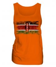 Kenya Distressed Flag Ladies Vest