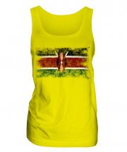 Kenya Distressed Flag Ladies Vest