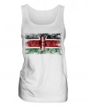 Kenya Distressed Flag Ladies Vest