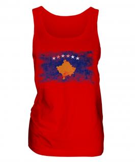 Kosovo Distressed Flag Ladies Vest