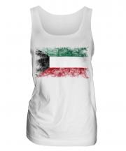 Kuwait Distressed Flag Ladies Vest