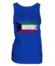 Kuwait Distressed Flag Ladies Vest