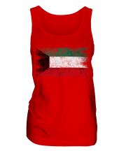 Kuwait Distressed Flag Ladies Vest