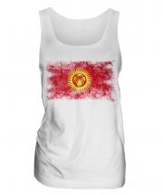 Kyrgyzstan Distressed Flag Ladies Vest