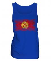 Kyrgyzstan Distressed Flag Ladies Vest