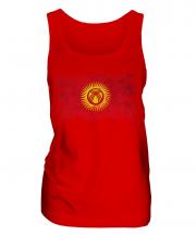 Kyrgyzstan Distressed Flag Ladies Vest