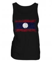 Laos Distressed Flag Ladies Vest