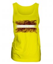 Latvia Distressed Flag Ladies Vest