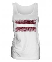 Latvia Distressed Flag Ladies Vest