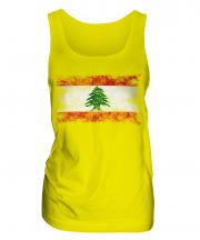 Lebanon Distressed Flag Ladies Vest