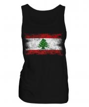Lebanon Distressed Flag Ladies Vest