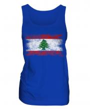 Lebanon Distressed Flag Ladies Vest