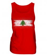 Lebanon Distressed Flag Ladies Vest