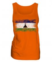 Lesotho Distressed Flag Ladies Vest