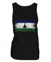 Lesotho Distressed Flag Ladies Vest