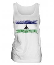 Lesotho Distressed Flag Ladies Vest