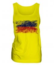 Liechtenstein Distressed Flag Ladies Vest