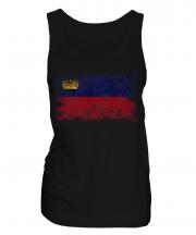 Liechtenstein Distressed Flag Ladies Vest