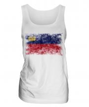 Liechtenstein Distressed Flag Ladies Vest