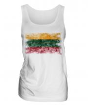 Lithuania Distressed Flag Ladies Vest