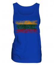 Lithuania Distressed Flag Ladies Vest