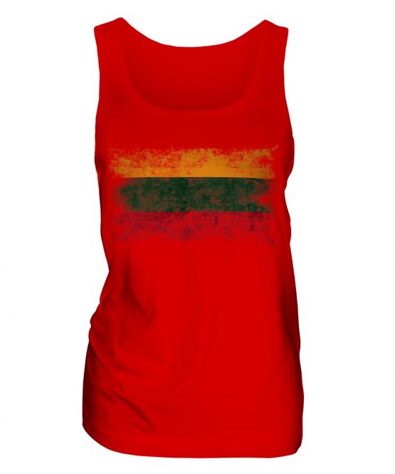 Lithuania Distressed Flag Ladies Vest