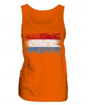 Luxembourg Distressed Flag Ladies Vest