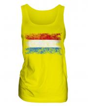 Luxembourg Distressed Flag Ladies Vest