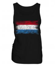 Luxembourg Distressed Flag Ladies Vest