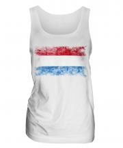 Luxembourg Distressed Flag Ladies Vest