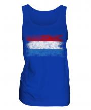 Luxembourg Distressed Flag Ladies Vest